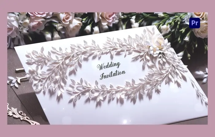 Beautiful 3D Floral Embroidery Wedding Invitation Slideshow